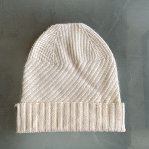 NEW - White and Warren Ivory White Beanie Hat - One Size